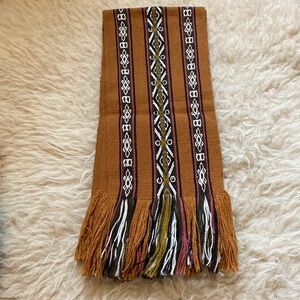Brand New Peruvian Scarf or Table Runner (Natural Wool + Alpaca)